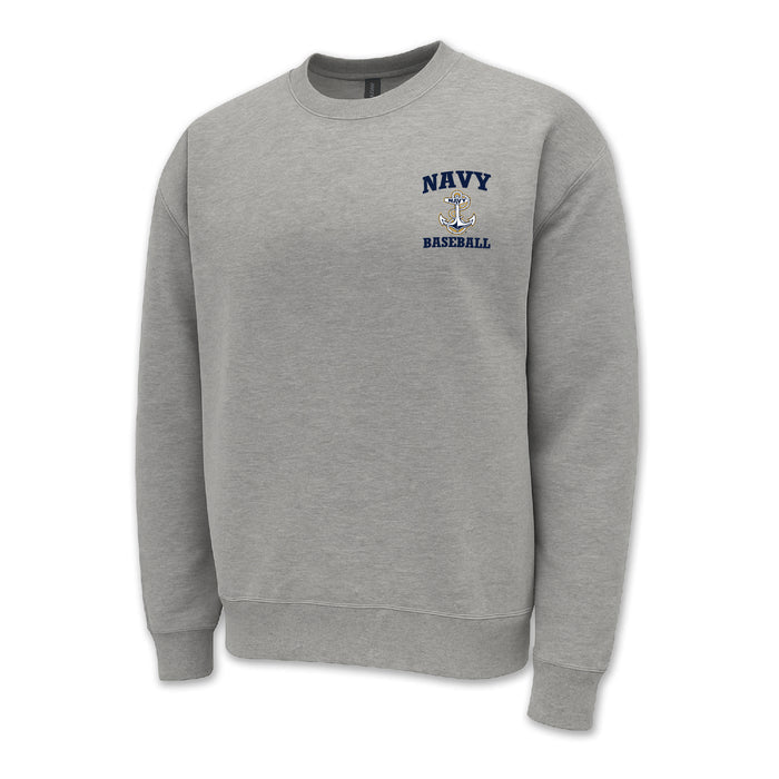 Navy Anchor Baseball Crewneck