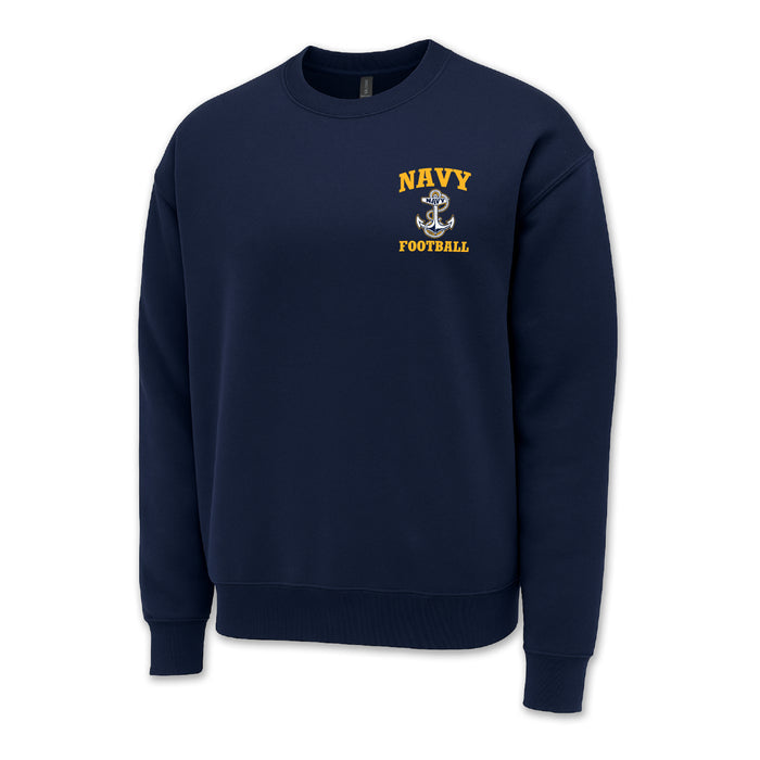 Navy Anchor Football Crewneck