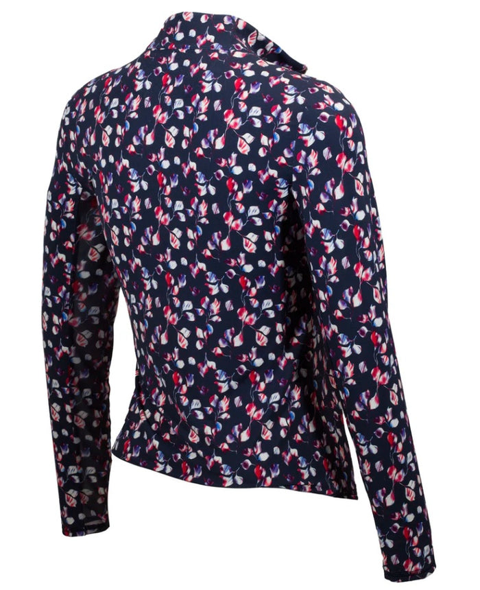 New Adair Navy, Red & Purple Print Women's Golf Pullover Size M MSP$98