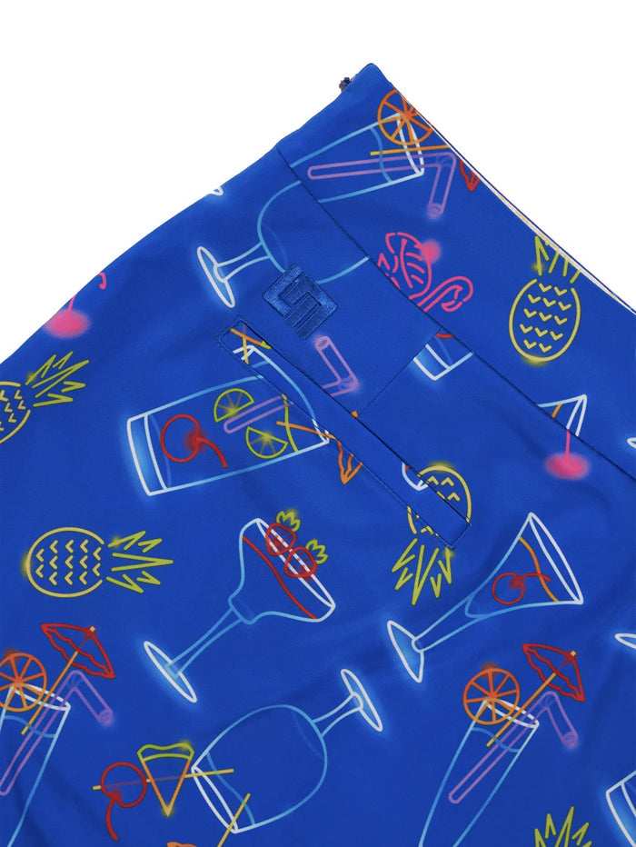 New Loudmouth Blue Neon Cocktails Golf Skort Size 2 MSp$