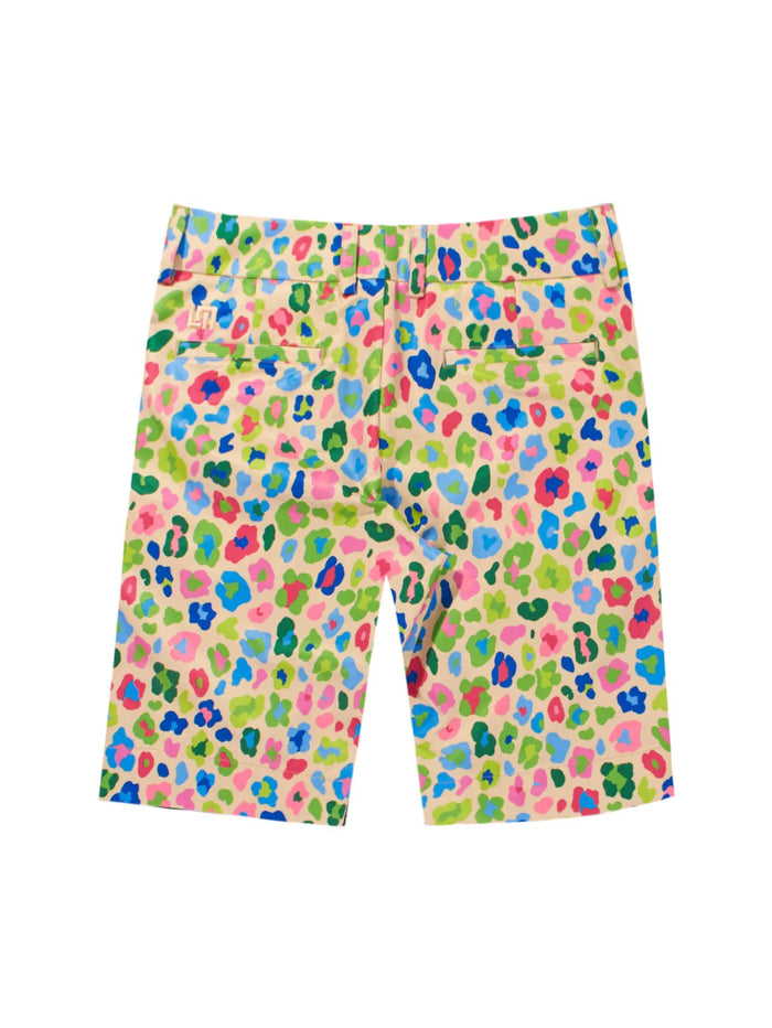 New Loudmouth Women's Bermuda Golf Shorts - Leopard Spots MSP$78