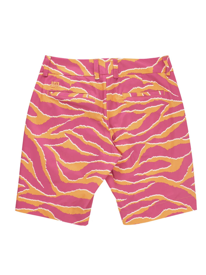 New Loudmouth Women's Bermuda Golf Shorts - Tarzan Orange Pink Size 10 MSP$78