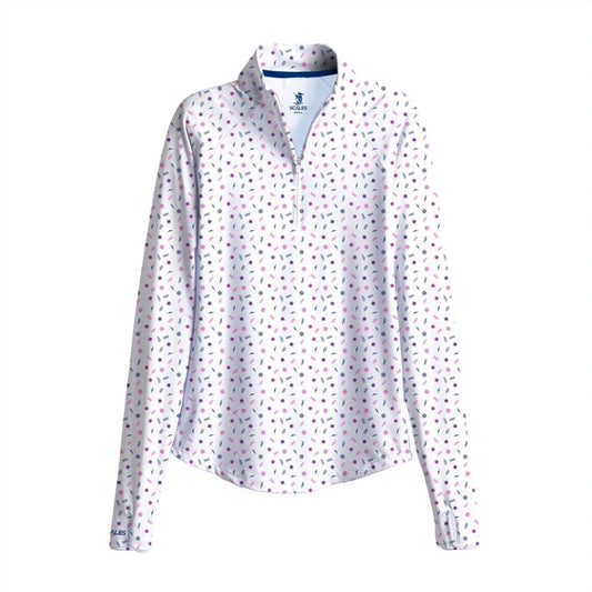 New Scales White Salty Knowledge LS Quarter Zip Size S MSP$85