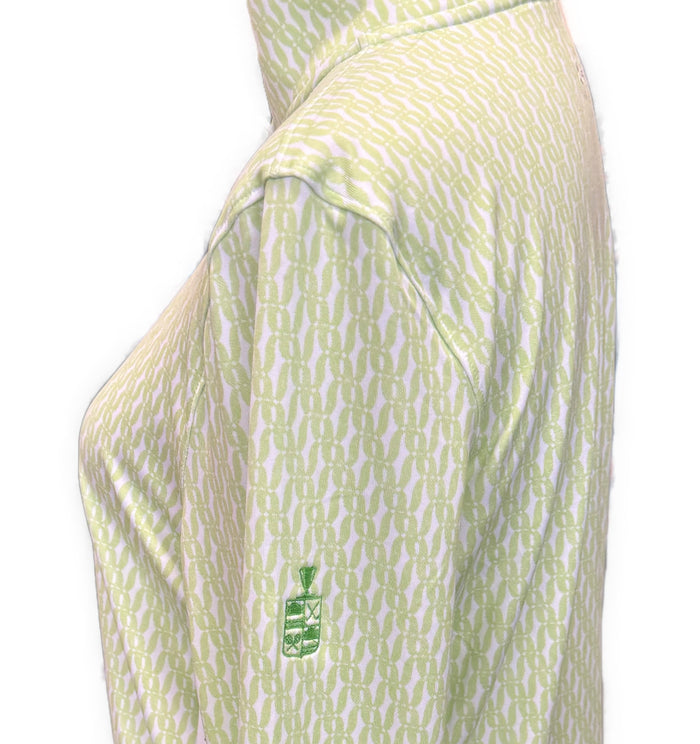 New Women's Under Armour Lime Print Playoff Zip Pullover Size M MSP$85