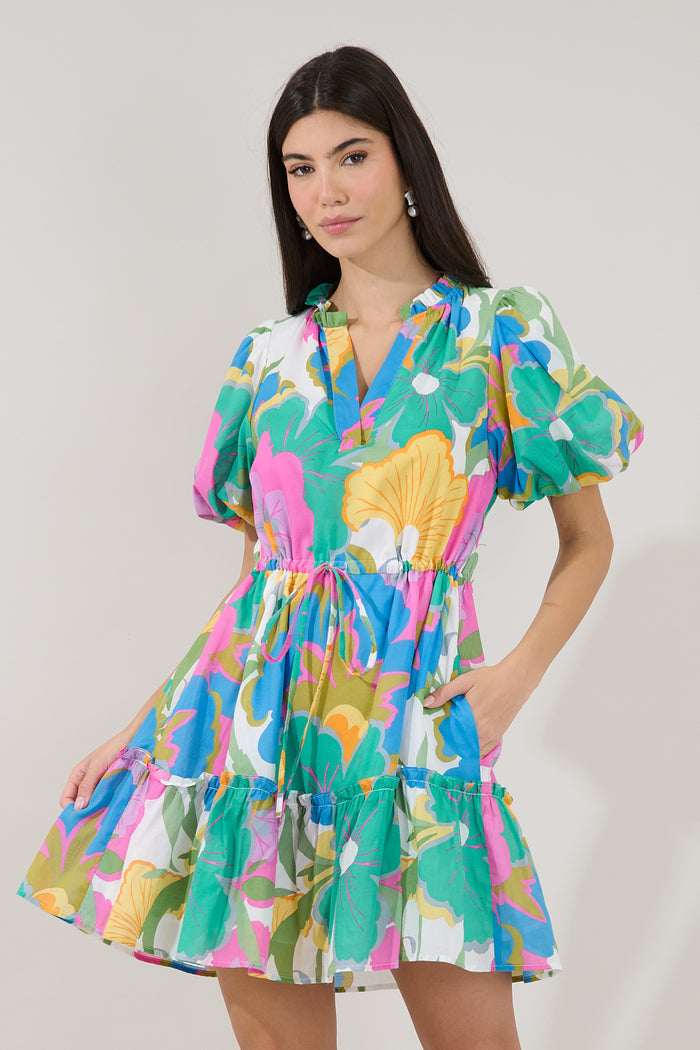 Noella Shift Mini Dress Floral