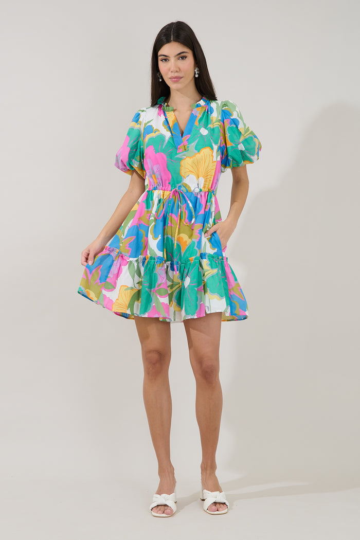 Noella Shift Mini Dress Floral