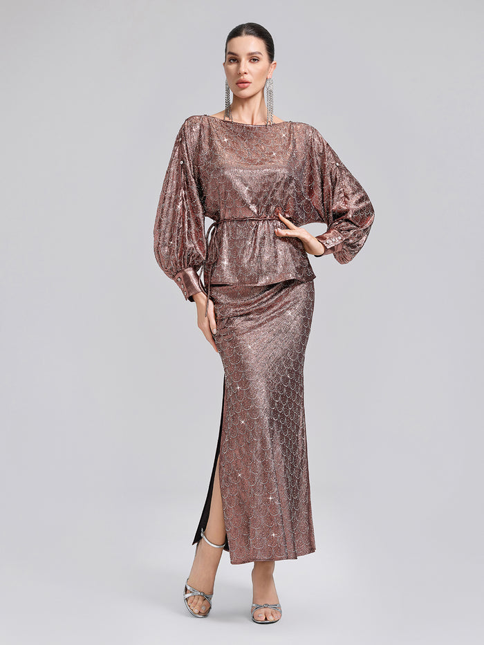 Off-Shoulder Rhinestone Top