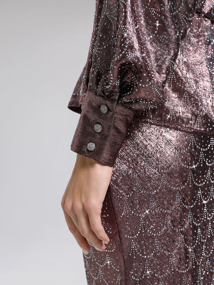 Off-Shoulder Rhinestone Top