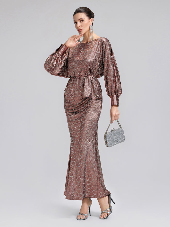 Off-Shoulder Rhinestone Top