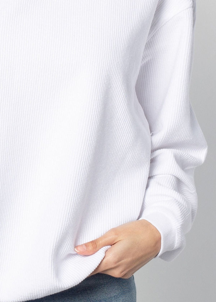 Oklahoma Sooners Women's Clubhouse Original Corded Crew in White