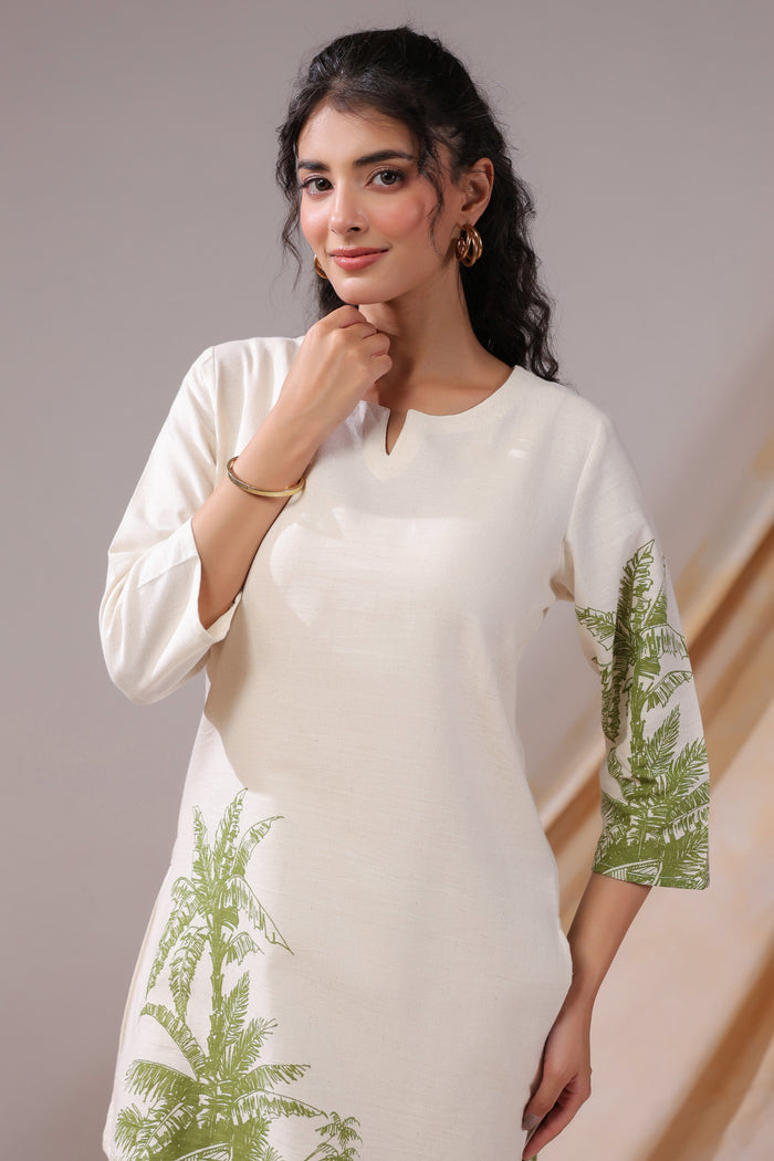Palm Shore Printed Cotton Flex Co-ord Set