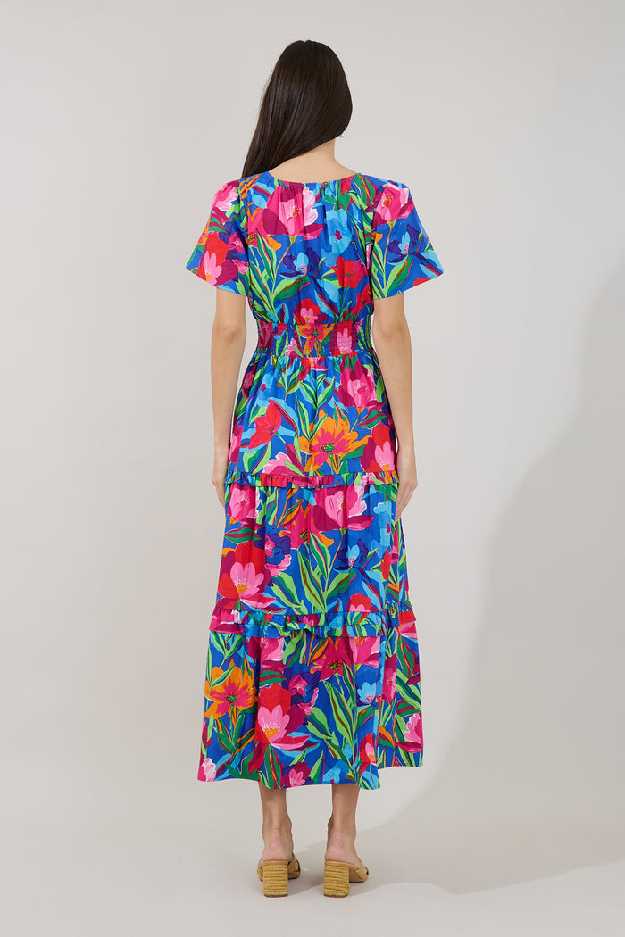 Palmer Poplin Tiered Maxi Dress Naima Floral