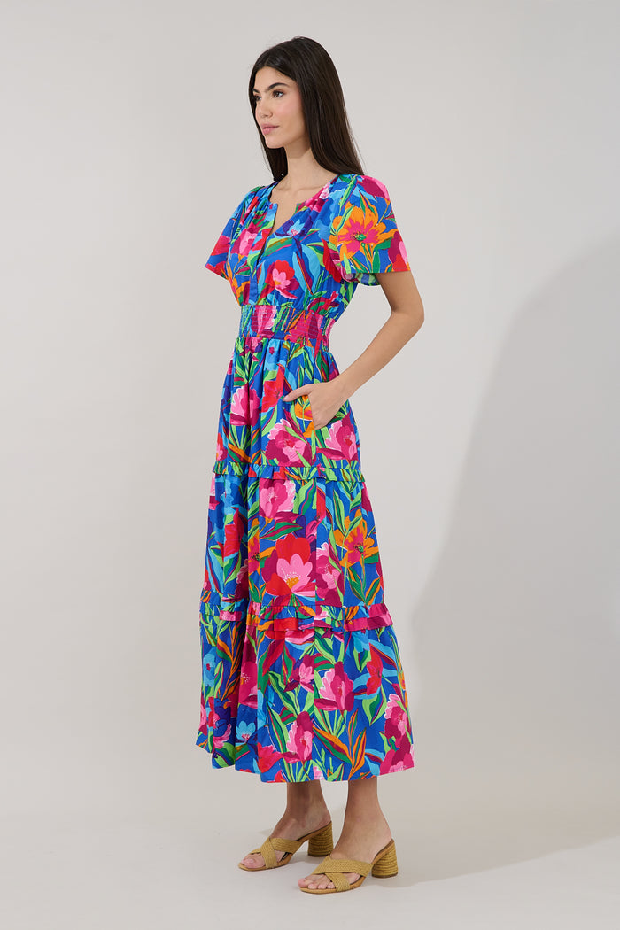 Palmer Poplin Tiered Maxi Dress Naima Floral