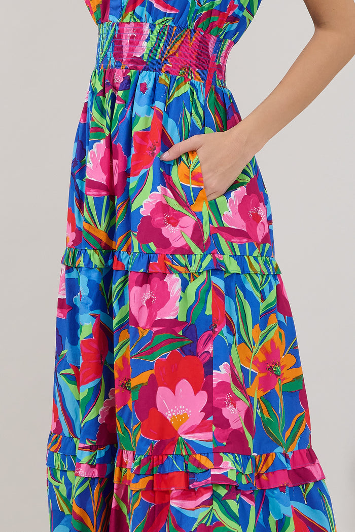 Palmer Poplin Tiered Maxi Dress Naima Floral