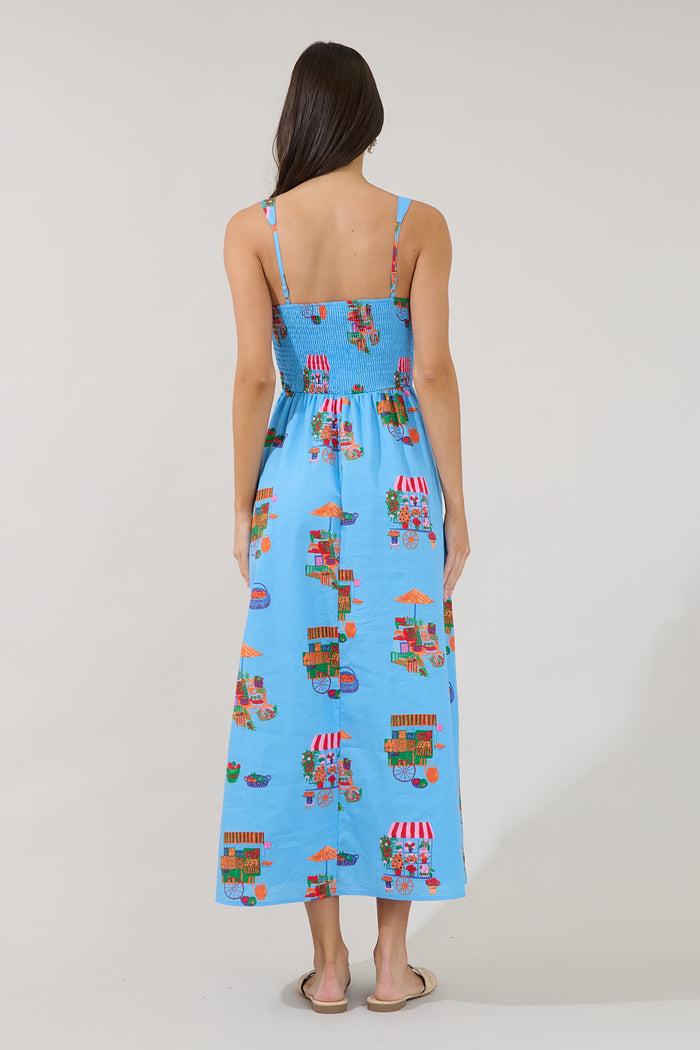 Panola Smocked Maxi Dress Flower Mart