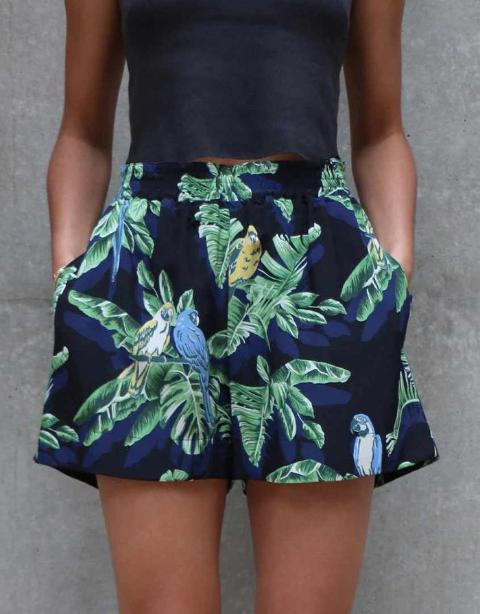 Paradise Patchwork Cotton Sateen Bailee Shorts Dressmaking Kit, Tessuti