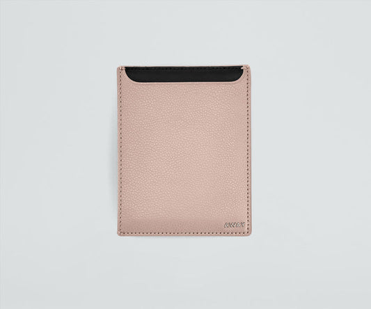 Front view of the passport wallet with a contrasting interior color