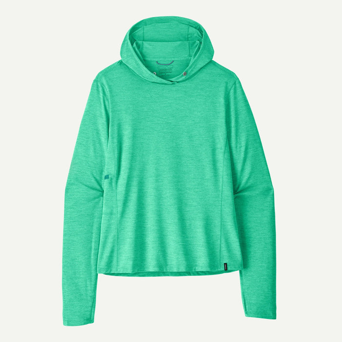 PATAGONIA CAPILENE COOL SUN HOODY AQUA STONE - EARLY TEAL X-DYE WOMENS HOODIE