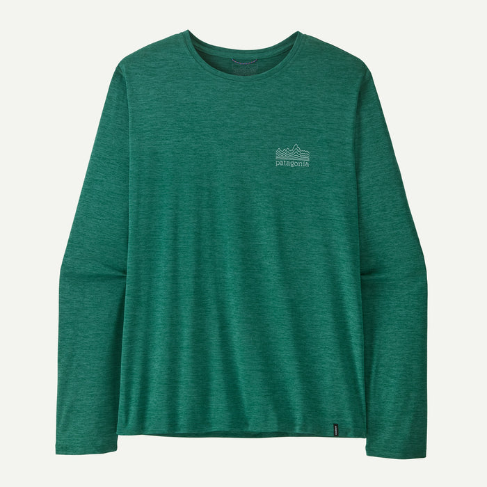 PATAGONIA LONG SLEEVED CAP COOL DAILY SHIRT STRATASPIRE GEM GREEN - LIGHT GEM GREEN X-DYE MENS SHIRT