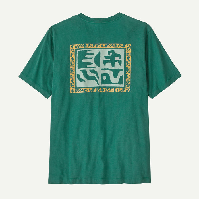 PATAGONIA MOTHER RAYS GEM GREEN MENS T-SHIRT