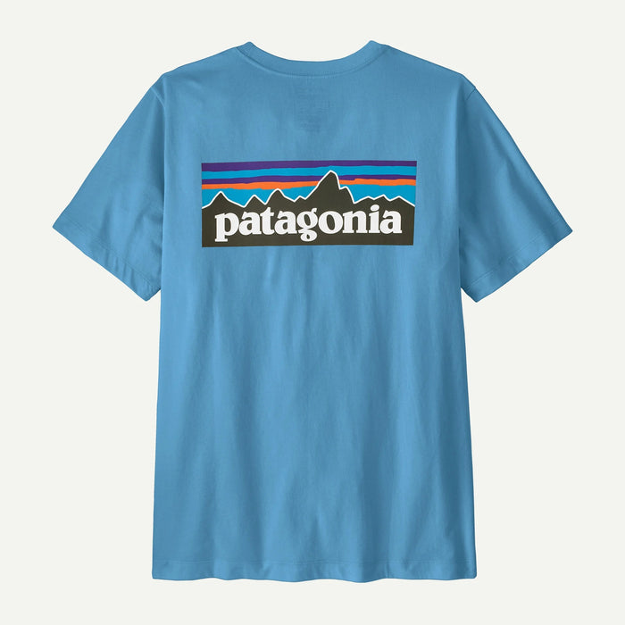 PATAGONIA P-6 LOGO SHORE BLUE MENS T-SHIRT
