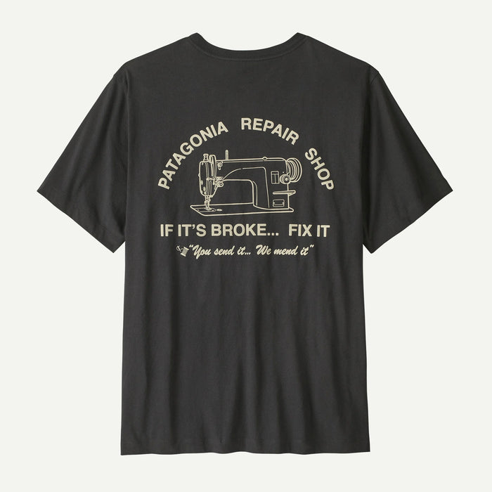 PATAGONIA REPAIR SHOP INK BLACK MENS T-SHIRT