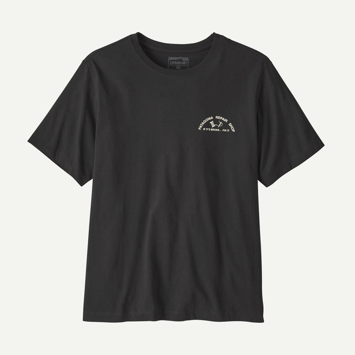 PATAGONIA REPAIR SHOP INK BLACK MENS T-SHIRT