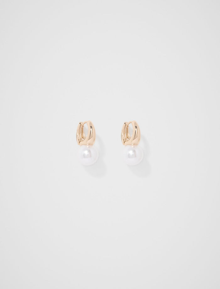 Patricia Pearl Small Drop Earrings 0 Pearl Gold Forever New