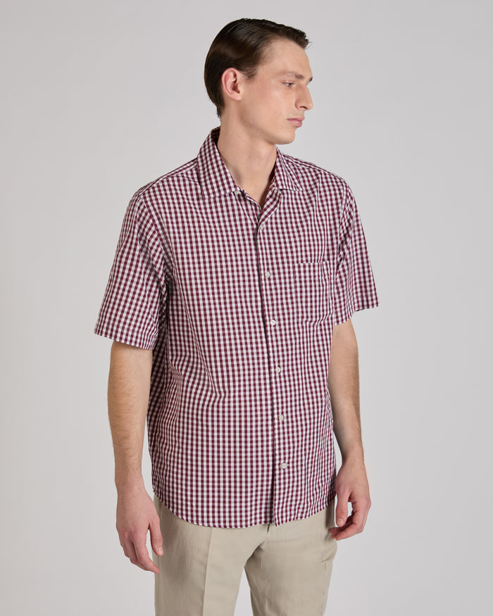 Patterned cotton overshirt