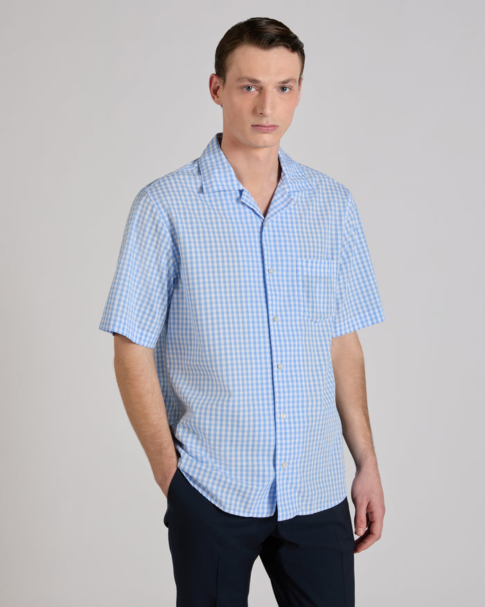 Patterned cotton overshirt