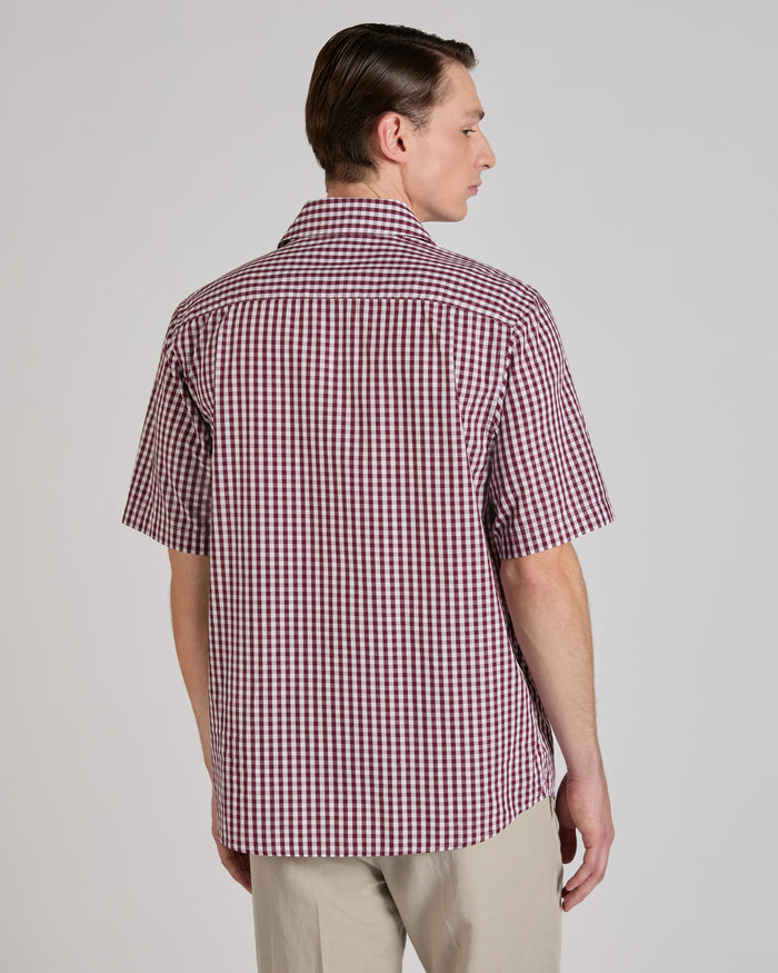 Patterned cotton overshirt