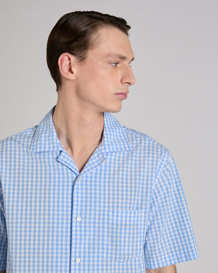 Patterned cotton overshirt