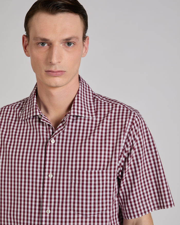 Patterned cotton overshirt