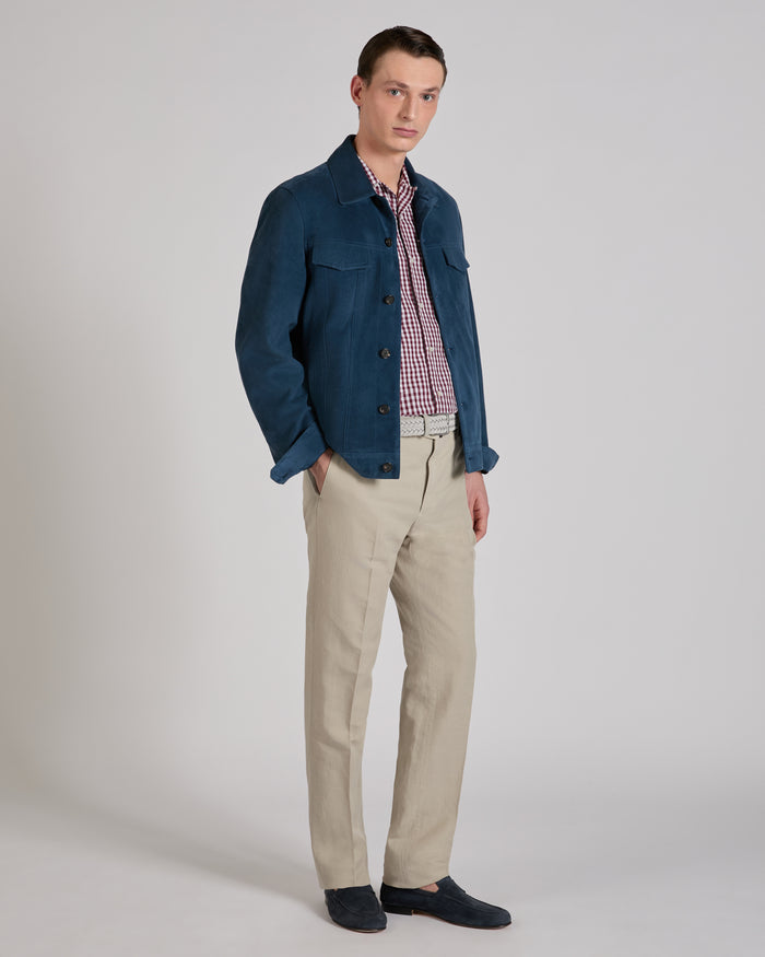 Patterned cotton overshirt