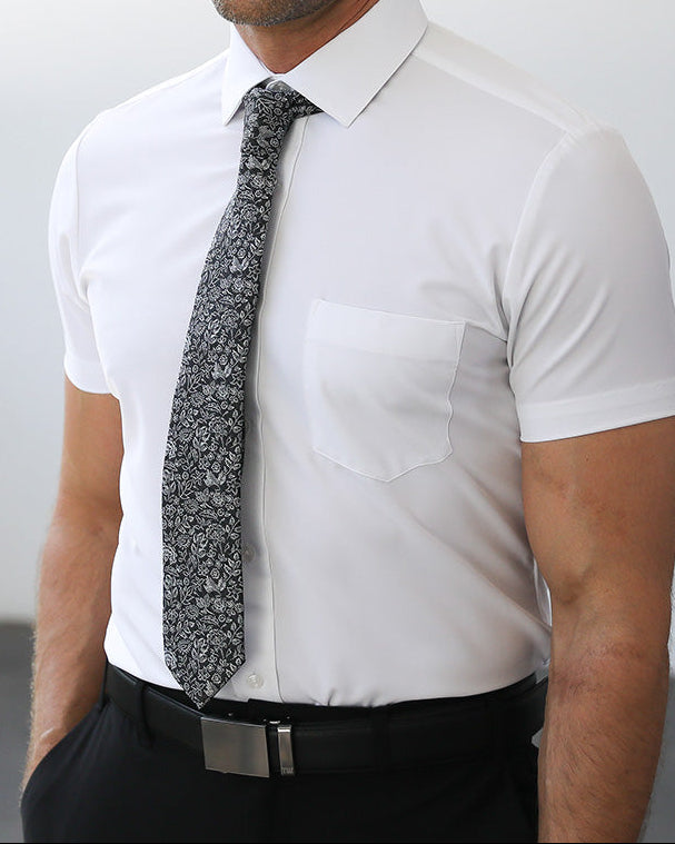 Phenom Classic White Short Sleeve Dress Shirt