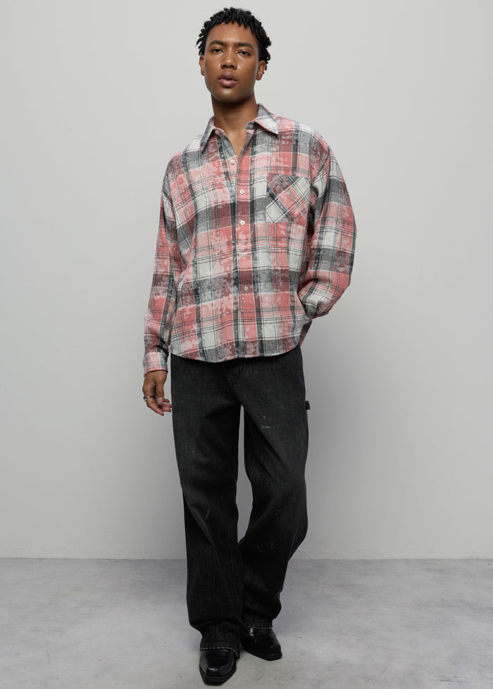 PINK CHECKED SHIRT
