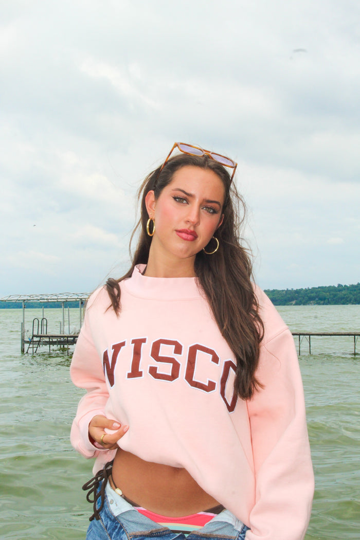 Pink Wisco Mock Neck