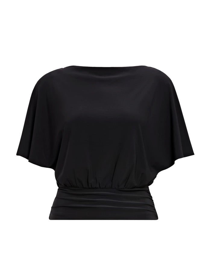 Piper Cinched Flutter Sleeve Top Forever New
