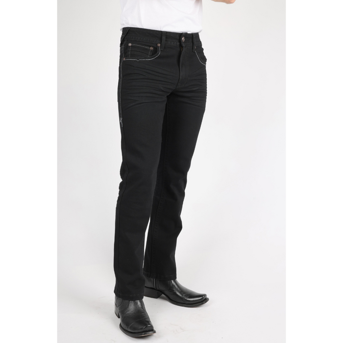 Platini Holt Men's Black Boot Cut Jeans