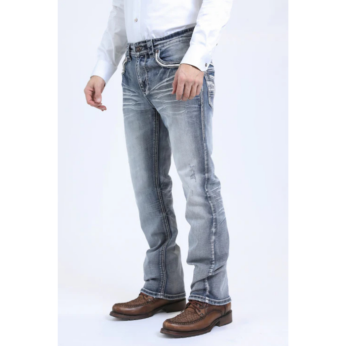 Platini Holt Men's Blue Slim Boot Cut Jeans
