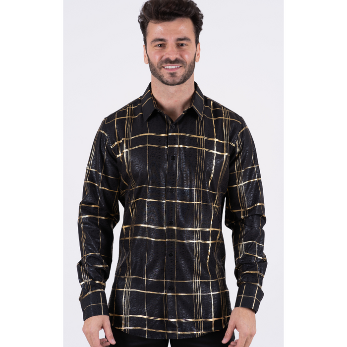Platini Men’s Black Premium Double Foil Shirt
