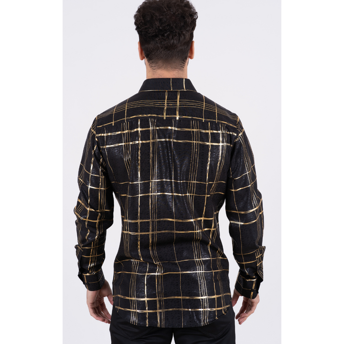Platini Men’s Black Premium Double Foil Shirt