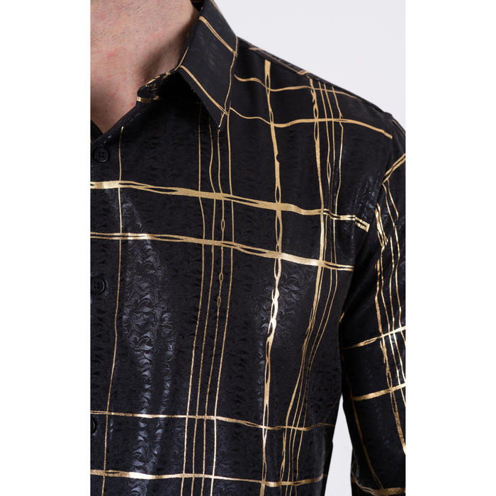 Platini Men’s Black Premium Double Foil Shirt