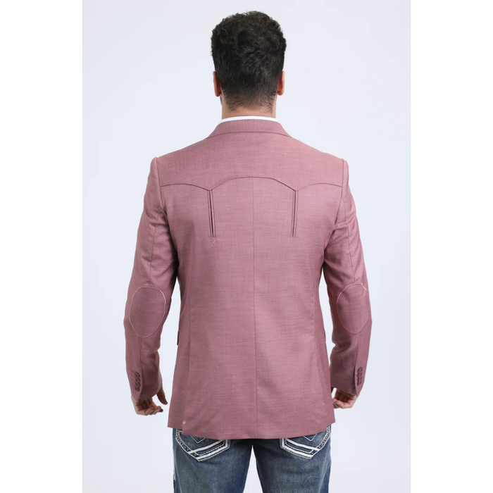 Platini Men's Double Button Western Blazer - Salmon