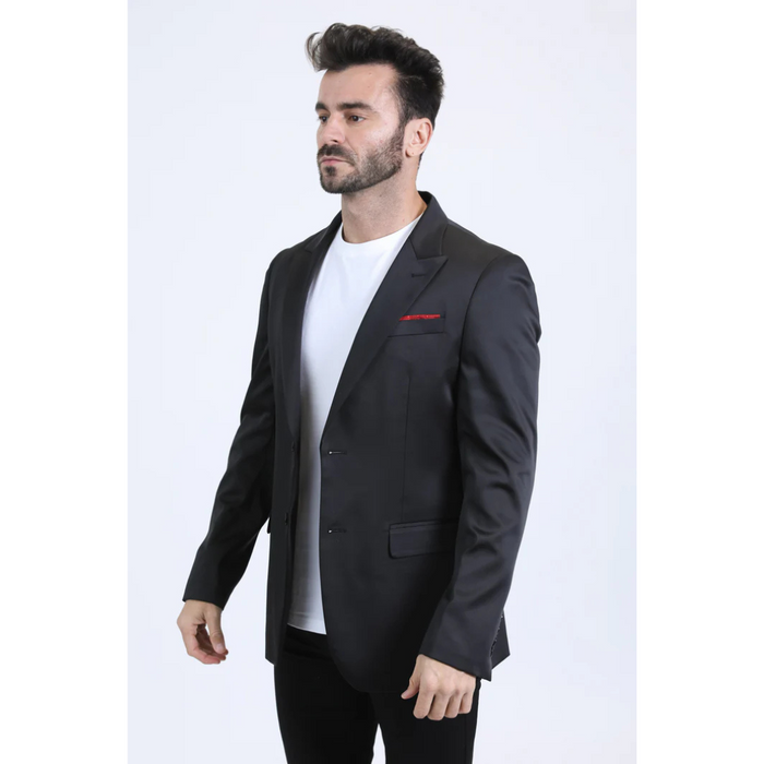 Platini Men's Modern Fit Blazer - Black