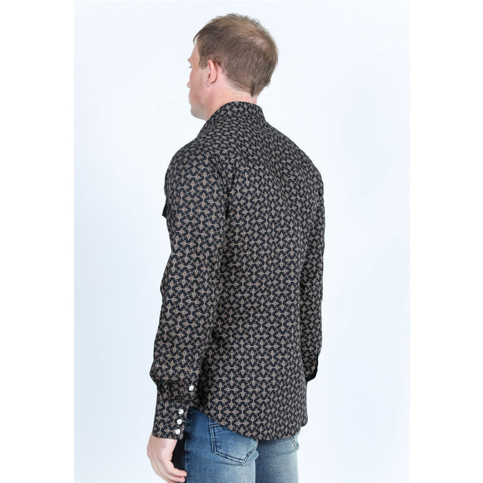 Platini Men's Western Modern Fit Shirt- Black