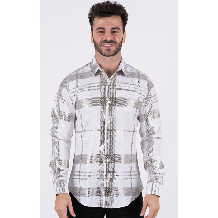 Platini Men’s White Premium Double Foil Shirt