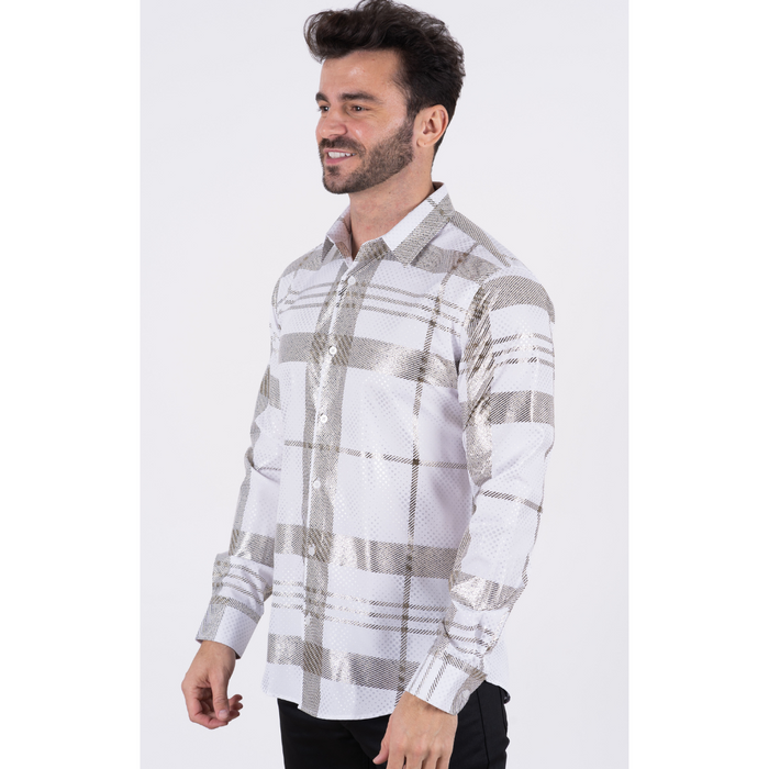 Platini Men’s White Premium Double Foil Shirt