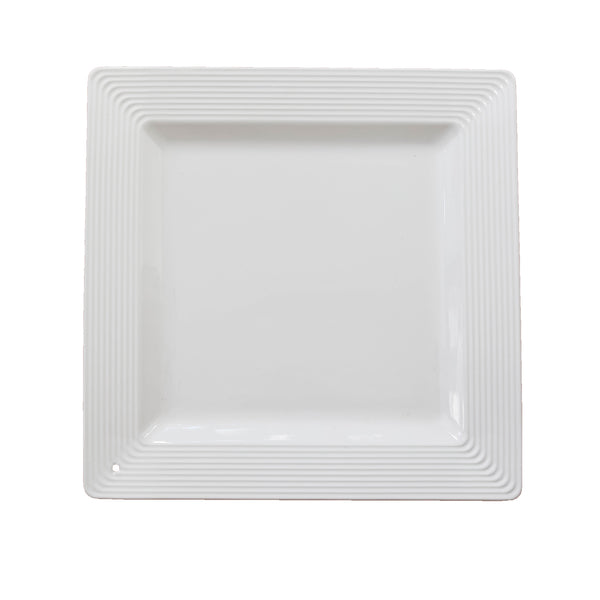 Platter Square Pinstripes Pinstripes White
