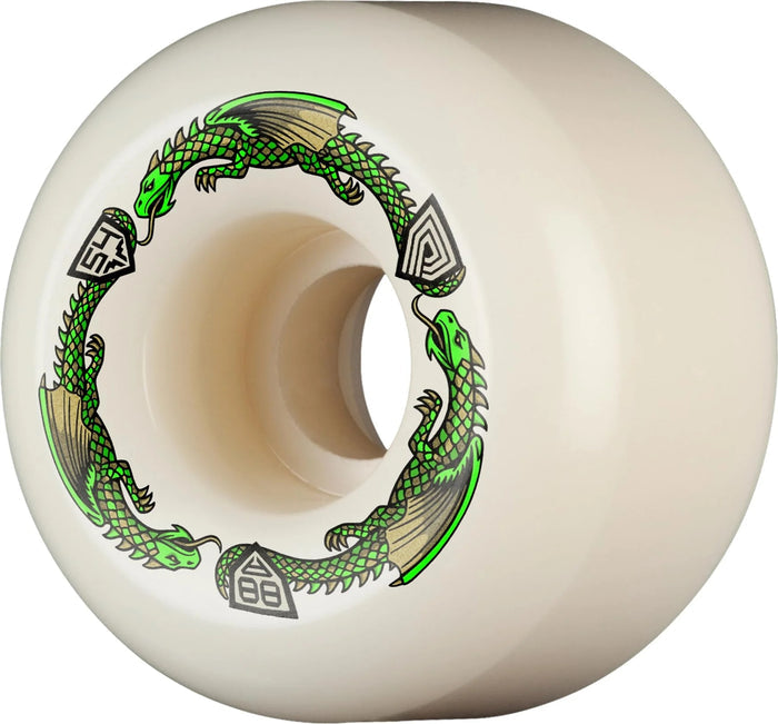 POWELL PERALTA DRAGON FORMULA WHEELS V4 88A GREEN SKATEBOARD WHEELS